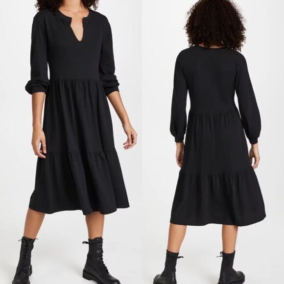 NATION LTD‎ tavin tiered house dress black - Picture 1 of 8